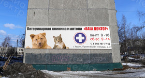 Баннер 5х1.4м Ветеринарная клиника «Ваш доктор» г. Кашин — фото 1