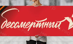 Баннер 3,5х0,9м «Бессмертный полк» г. Красный Холм 2017 г. — фото 3