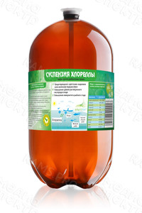 Наклейки-этикетки на тару 30 литров «Суспензия хлореллы» — фото