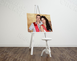 Фотокартина на холсте 80х60см «Свидетели-молодожены» — фото 3