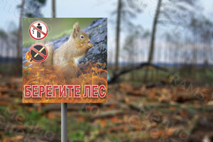 Баннер 1х1м «Берегите лес «Белка» — фото 3