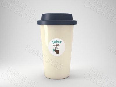 Наклейки 30мм на стаканчики для кофе «TODAY» — фото