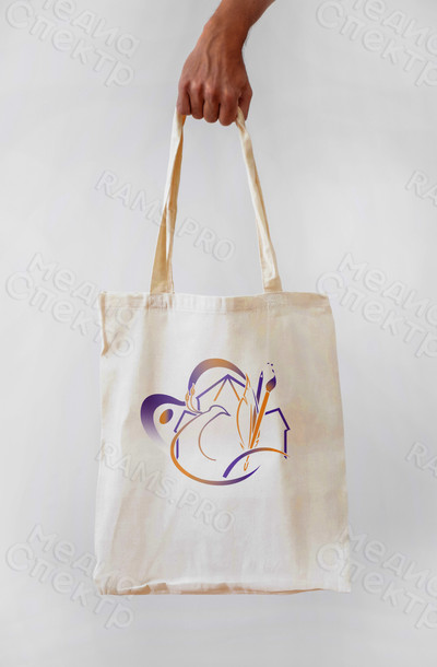 Сумка из нетканого материала 46х38см с логотипом «Пленэр на Академичке» — фото