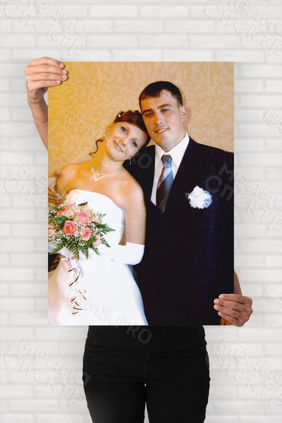 Фотокартина на холсте 30х40см «День свадьбы» — фото