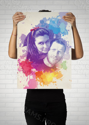 Фотокартина в стиле гранж на холсте 50х70см «Подарок любимой» — фото 3