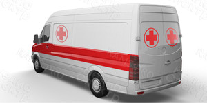 Наклейки на автомобиль круглые 25см и 50см «Красный крест» — фото 4