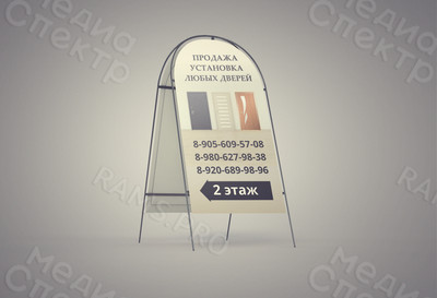 Наклейки на штендер 60х120см «Двери» — фото