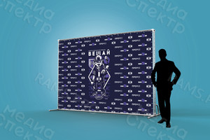 Press wall 3х2м для концерта в г. Твери в рамках всероссийской премии «ВещайПроще» 2018 — фото 1