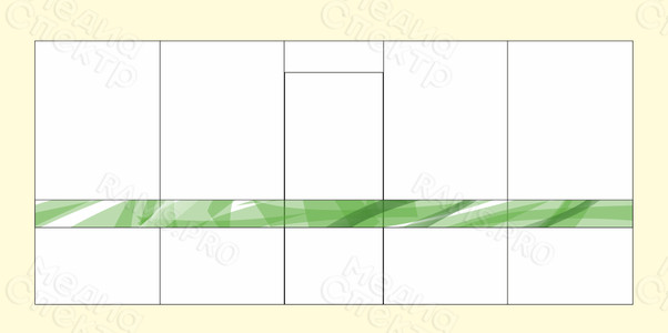 Наклейки на стекла помещений фитнес-клуба «My Fit» м/р «Юность» – «Зеленые полоски» — фото