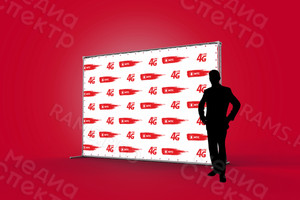 Press wall 3х2.2м «MTS 4G» — фото 2