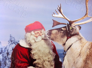 Постер 180х125см «Санта Клаус с оленем» — фото 5