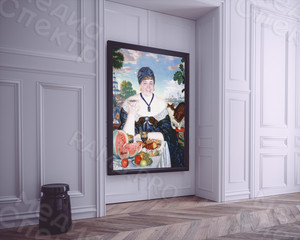 Фотокартина-монтаж на холсте 60х50см «Дама за чаем» — фото 3