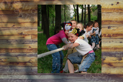 Баннер 1.4х1.5м «Дети тянут канат» — фото