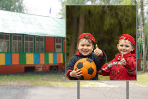 Баннер 1.4х1.5м «Два футболиста» — фото 2