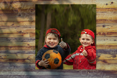 Баннер 1.4х1.5м «Два футболиста» — фото