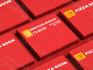 Наклейки комбинированные из цветных пленок 60х13см «Pizza Boom» — фото 2