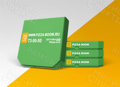 Наклейки комбинированные из цветных пленок 60х13см «Pizza Boom» — фото