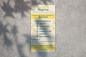 Постер 77х149см для медицинского центра ЗОЖ «Норма» — фото 1