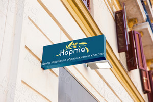Вывеска 2.1х0.7м для медицинского центра ЗОЖ «Норма» — фото 2