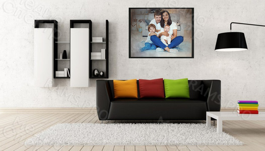 Фотокартина 40х30см на подрамнике «Семья Анны» — фото