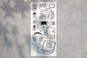 Наклейка на стекло 112х228см «СЕРВИСНЫЙ ЦЕНТР» — фото 1