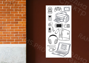 Наклейка на стекло 112х228см «СЕРВИСНЫЙ ЦЕНТР» — фото 2