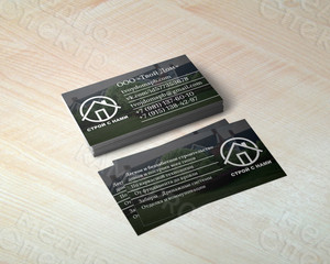 Визитки на картоне для строительной компании «Строй с нами» — фото 2