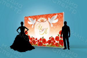 Press Wall фотозона  на свадьбу «МАКИ» — фото 3