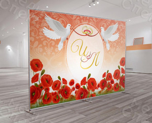 Press Wall фотозона  на свадьбу «МАКИ» — фото 1