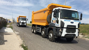 Брендирование наклейками автотранспорта ДОСААФ РОССИИ «Самосвал Ford 4142D» — фото 1