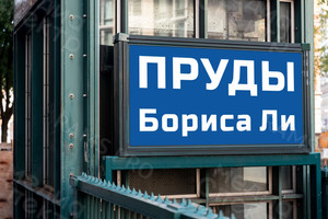 Вывеска из оцинковки Пруды Бориса Ли — фото 2