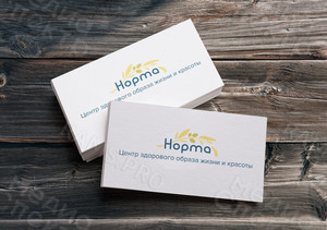 Визитка 90х50мм для медицинского центра ЗОЖ «Норма» — фото 2