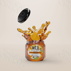 Наклейки-этикетки круг «МЁД ПРЕДГОРЬЯ АЛТАЯ» — фото 3