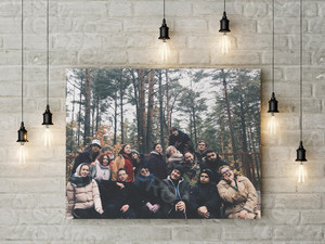 Фотокартина на холсте 60х40см «Прогулка в сосновом лесу» — фото 2