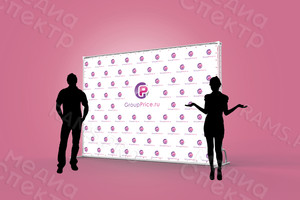 Press Wall 3х2.2м для интернет-магазина GroupPrice.ru — фото 1