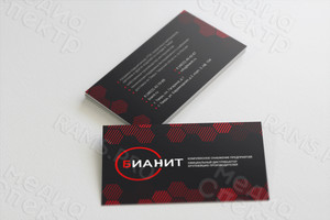 Визитка корпоративная для компании 90х50мм «БИАНИТ» — фото 5
