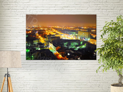 Фотокартина на холсте 80х50см «Ночная Тверь» — фото