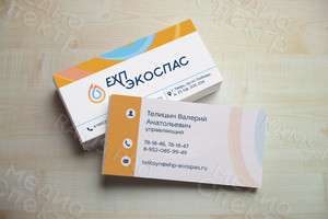 Визитки для сотрудников компании «ЕХП-ЭКОПАС» — фото 2