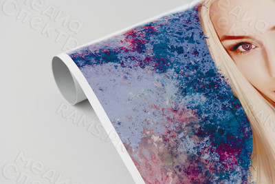 Фотокартина в стиле дрим-арт на холсте 70х90см «Девушка в красном» — фото