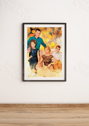 Фотокартина в стиле дрим-арт на холсте 50х70см «Семья» — фото 3