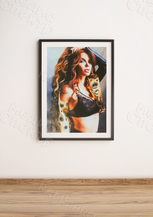 Фотокартина на холсте 50х50см «Девушка огонь» — фото 1