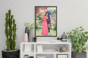 Фотокартина в стиле дрим-арт на холсте 50х70см «Двое в парке» — фото 3