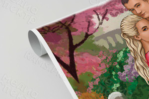 Фотокартина в стиле дрим-арт на холсте 50х70см «Двое в парке» — фото 2