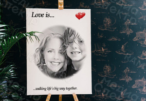 Фотокартина в стиле Love is на холсте 50х70см «Большой путь вместе» — фото 2