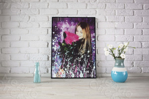 Фотокартина в стиле дрим-арт 40х50см «Девушка с розами» — фото 4