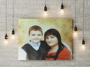 Фотокартины на холсте 40х30см «Мама и сын» — фото 1