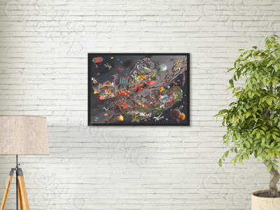 Фотопанель-постер в багетной раме 84х60см «Космос» — фото