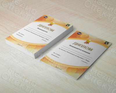 Диплом А4 «Боулинг весна 2016» — фото