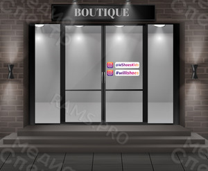 Наклейки на витрины магазина WILLI SHOES — фото 2