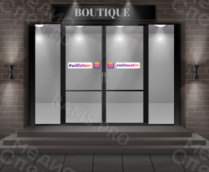 Наклейки на витрины магазина WILLI SHOES — фото 1